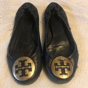 Tory Burch Black Reva Flats 6.5
